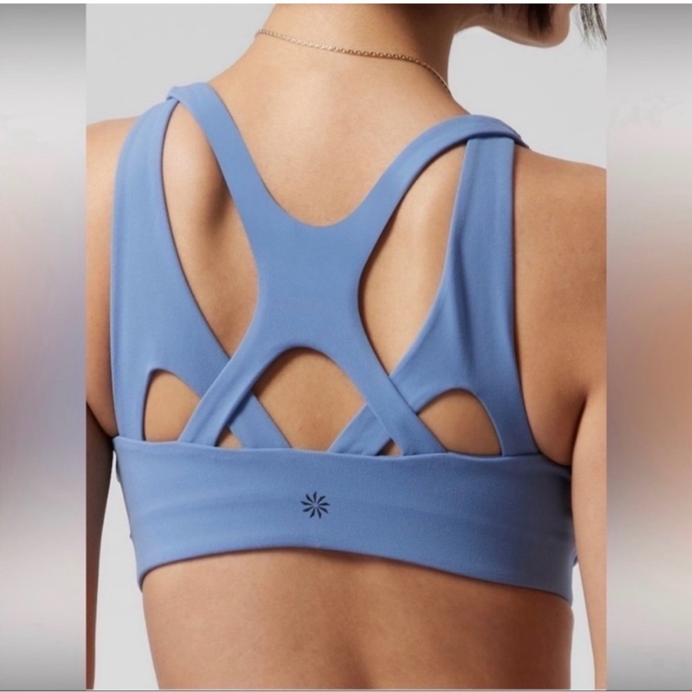 Athleta Asana Sports Bra Size XL Cottage Blue